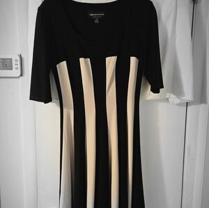 CONNECTED APPAREL Brand Women's  Form Fitting Sexy Black Beige Dress